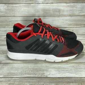 Adidas Men's Essential Star M25639 Black Red Running Shoes Sneakers Size 11.5